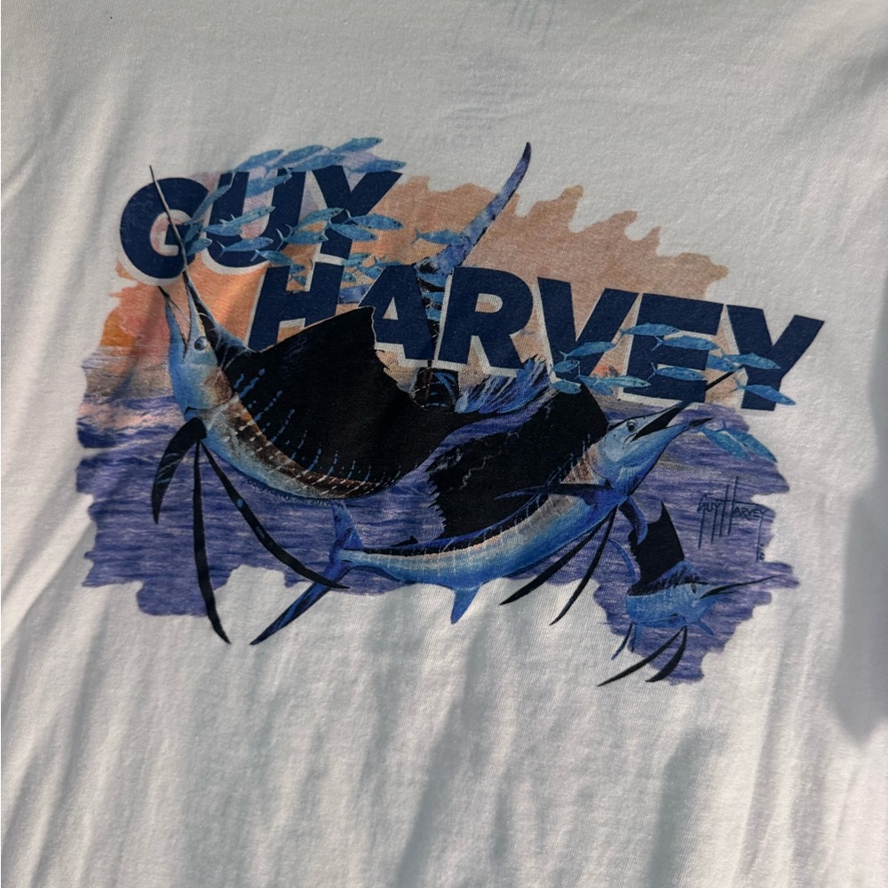 Guy Harvey White Cotton T-Shirt